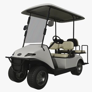 3D realistic golf cart model