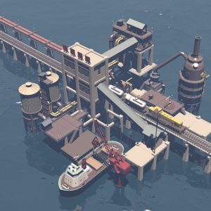 elements ship train 3D