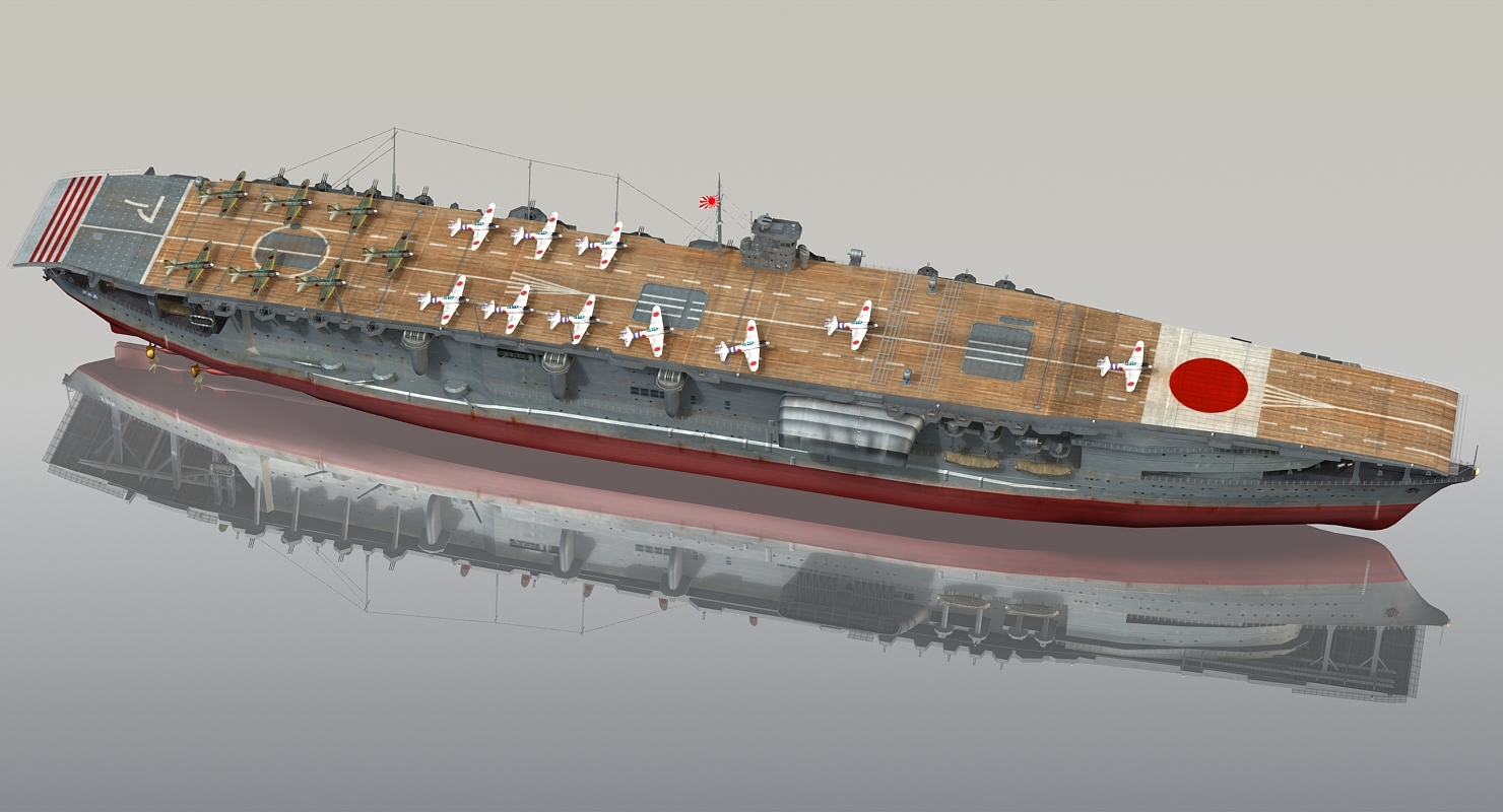 3D akagi kaga hiryu soryu - TurboSquid 1339135