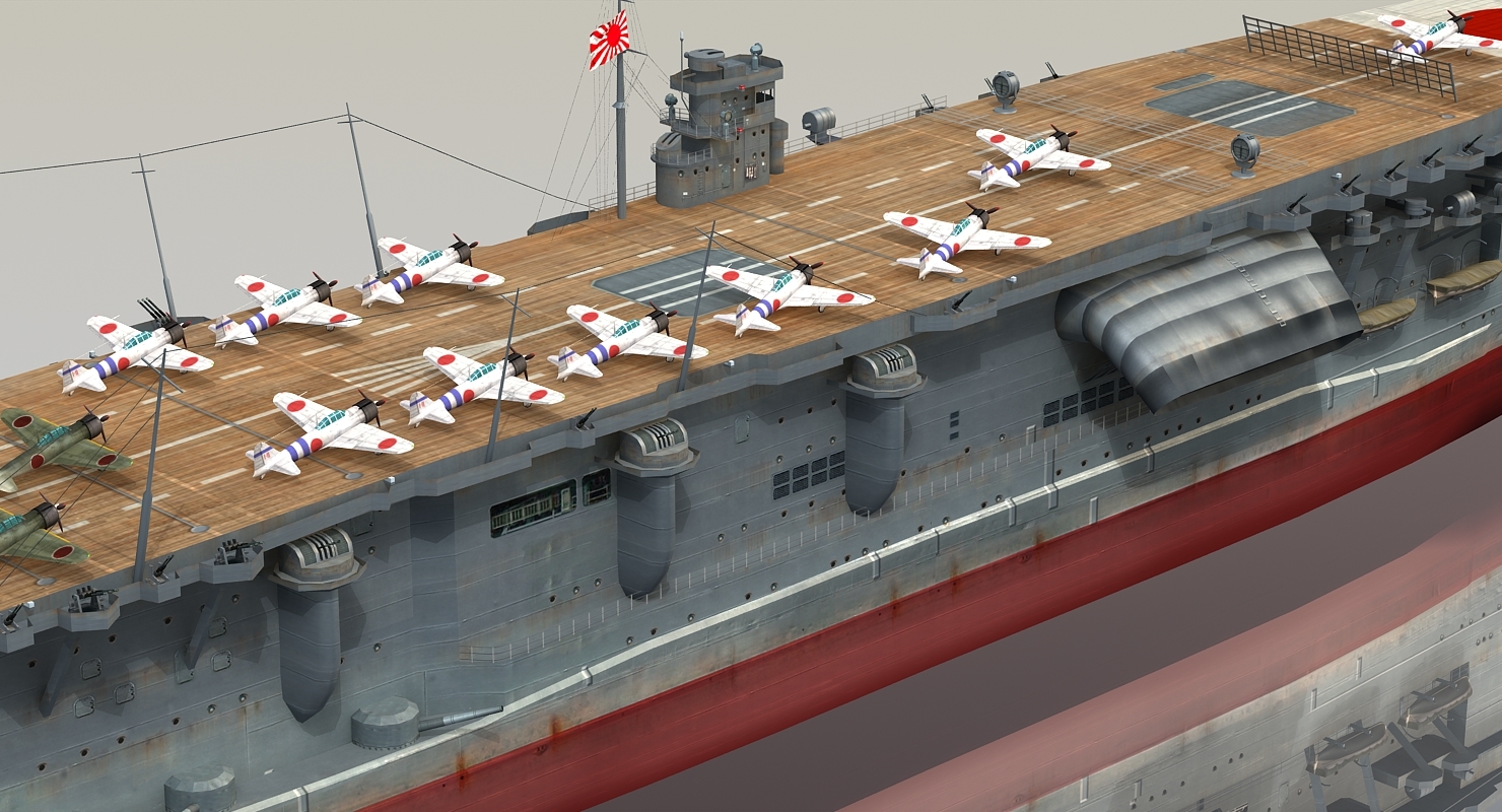 3D akagi kaga hiryu soryu - TurboSquid 1339135