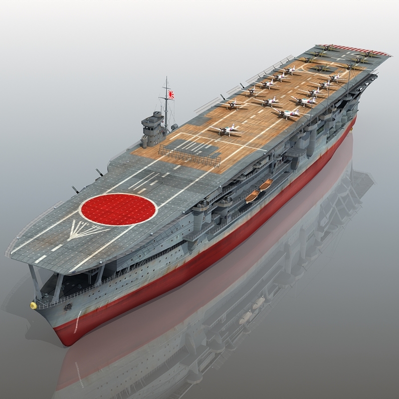 3D akagi kaga hiryu soryu - TurboSquid 1339135