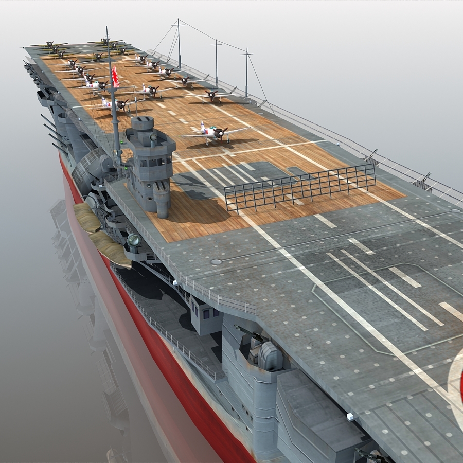 3D akagi kaga hiryu soryu - TurboSquid 1339135