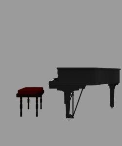 3D piano stool