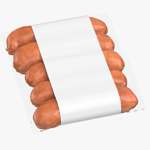 3D sausage packaging 03 01 model