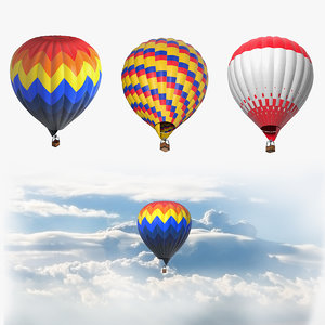 hot air balloons 3D