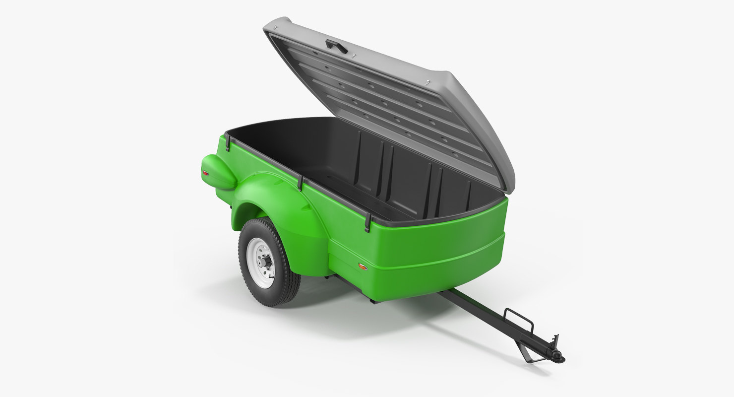 Small Cargo Trailers >> Enclosed Small Cargo Trailer Open 3d Model Small Cargo Trailers >> Enclosed Small Cargo Trailer Open 3d Model