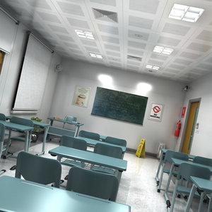 3D classroom class room