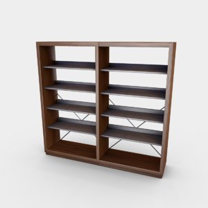 3D model bookcase d3
