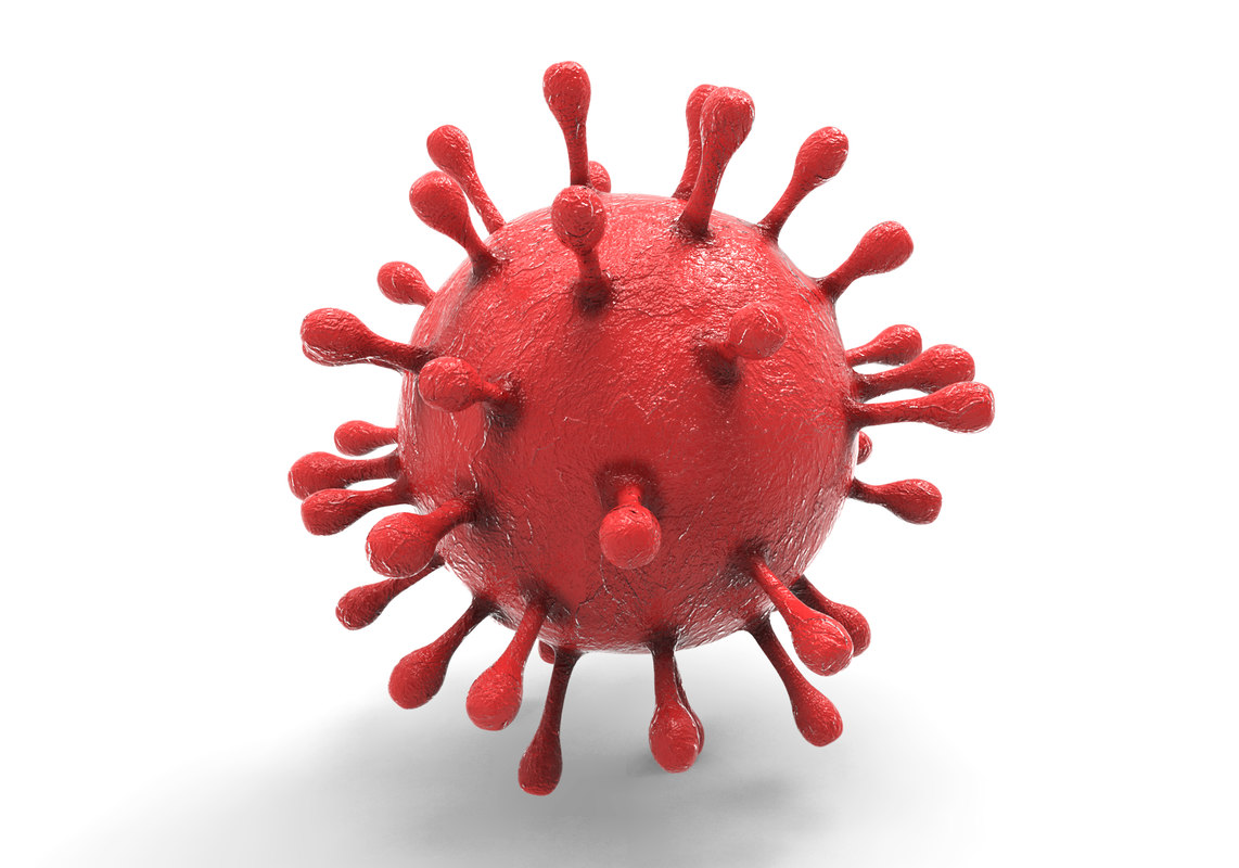 3D virus red - TurboSquid 1339511