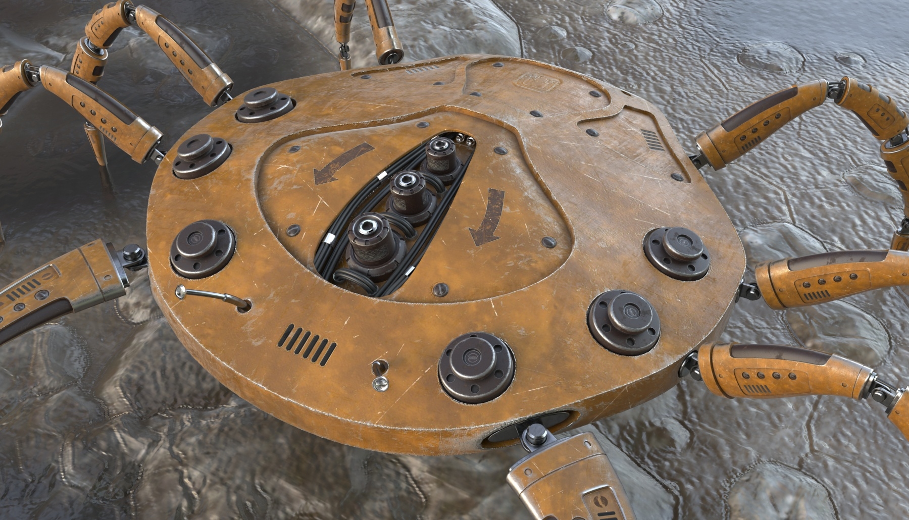 3D robo crab robot model TurboSquid 1320690