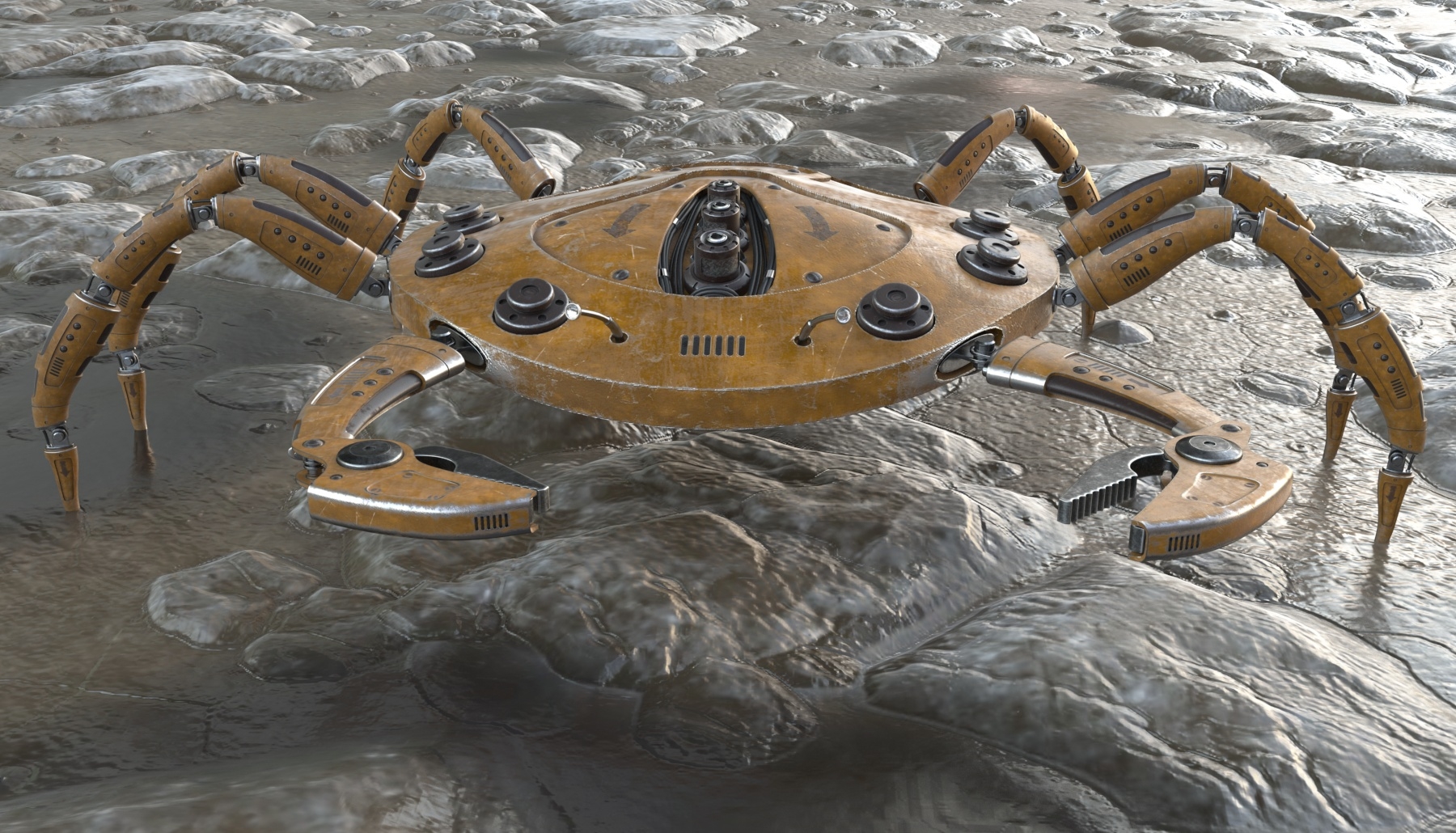 3D robo crab robot model TurboSquid 1320690