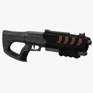 shotgun gun sci-fi 3D