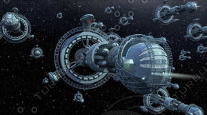 Alien spaceships invading Earth