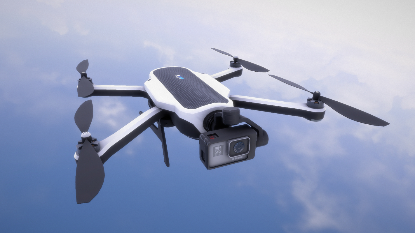 gopro aircraft drone quadcopter 3d model