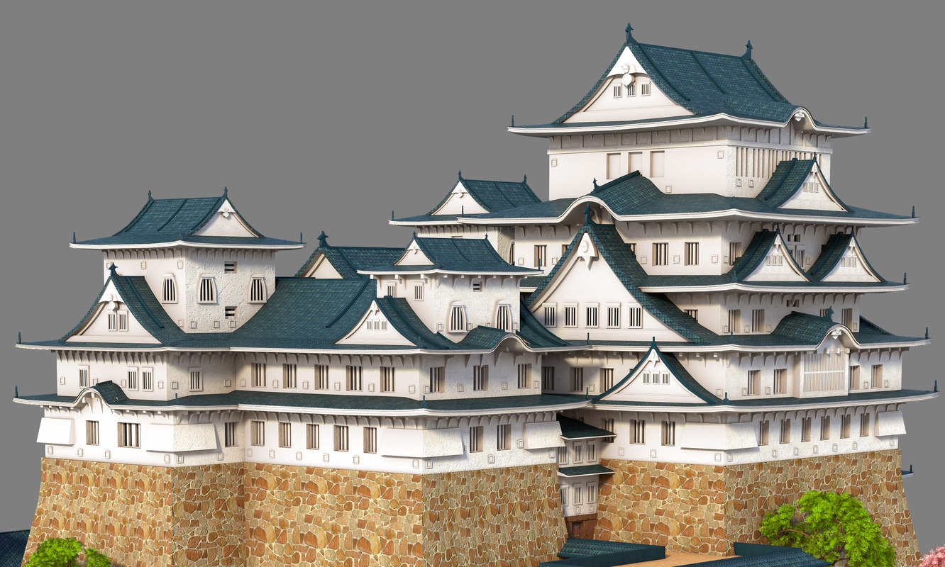 3D himeji castle TurboSquid 1340093