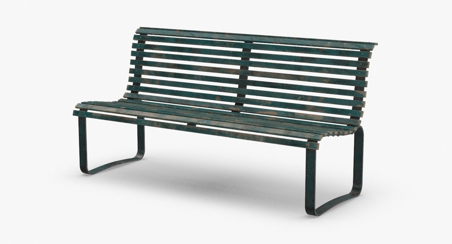City-bench-02---aged 3D model - TurboSquid 1340314