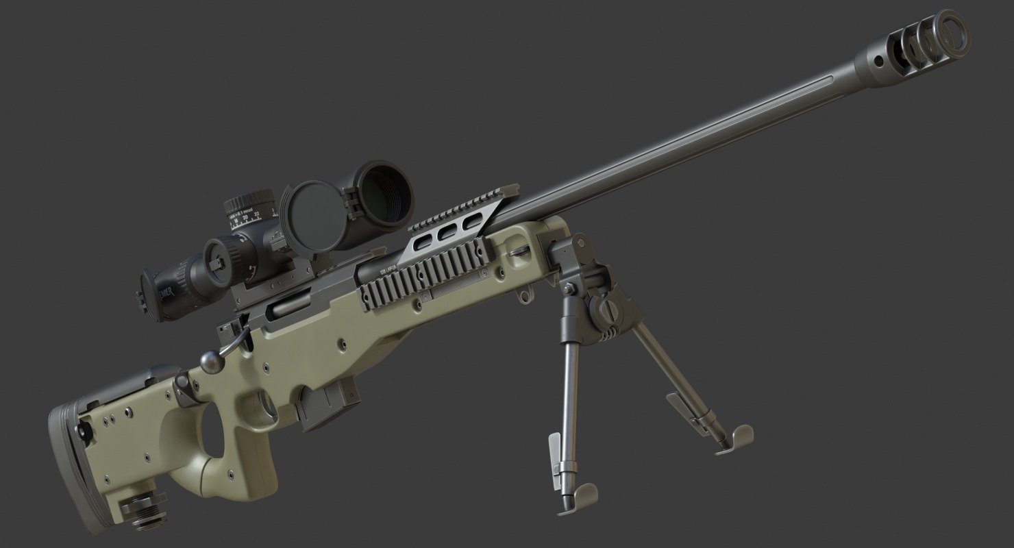 Realistic l96a1 338 lapua 3D model - TurboSquid 1340333