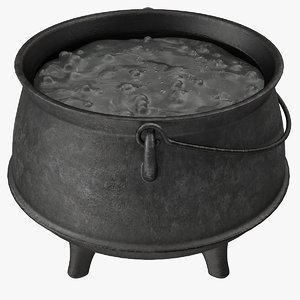 3D pot boiling water