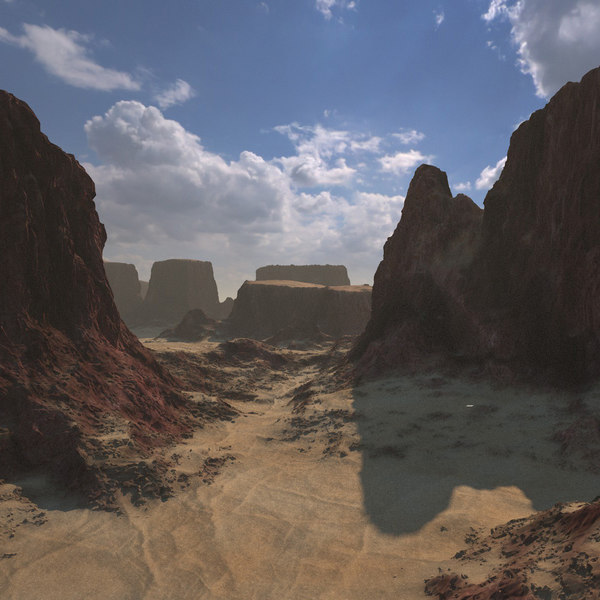 3D model arid wasteland