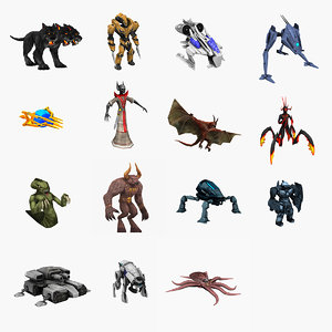 3D robots animations characters model