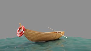 sailboat boat watercraft 3D model