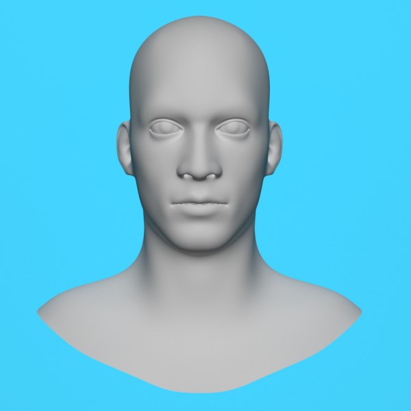 Realistic Male Head 3d Model Turbosquid