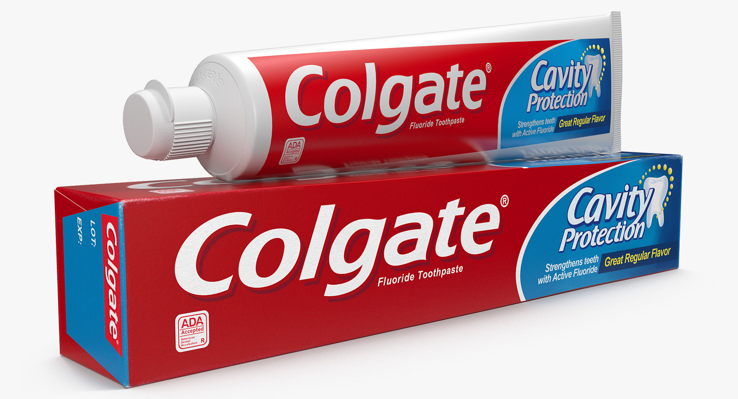 Colgate toothpaste box tube model - TurboSquid 1341311