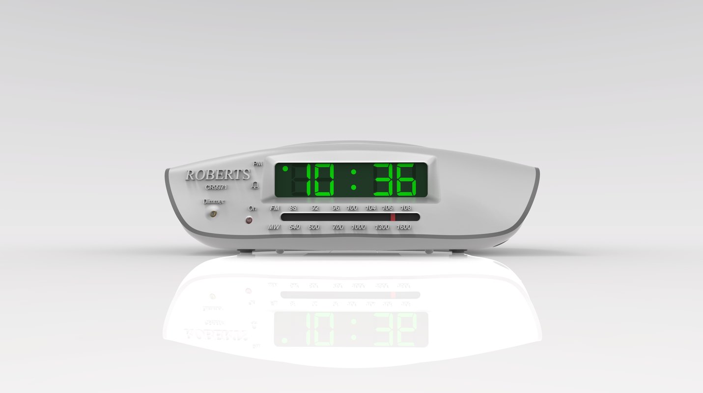 3D roberts cr9971 alarm clock TurboSquid 1341045