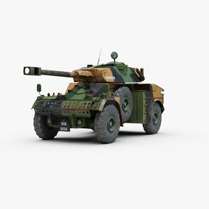 panhard aml 90 armoured car 3d model