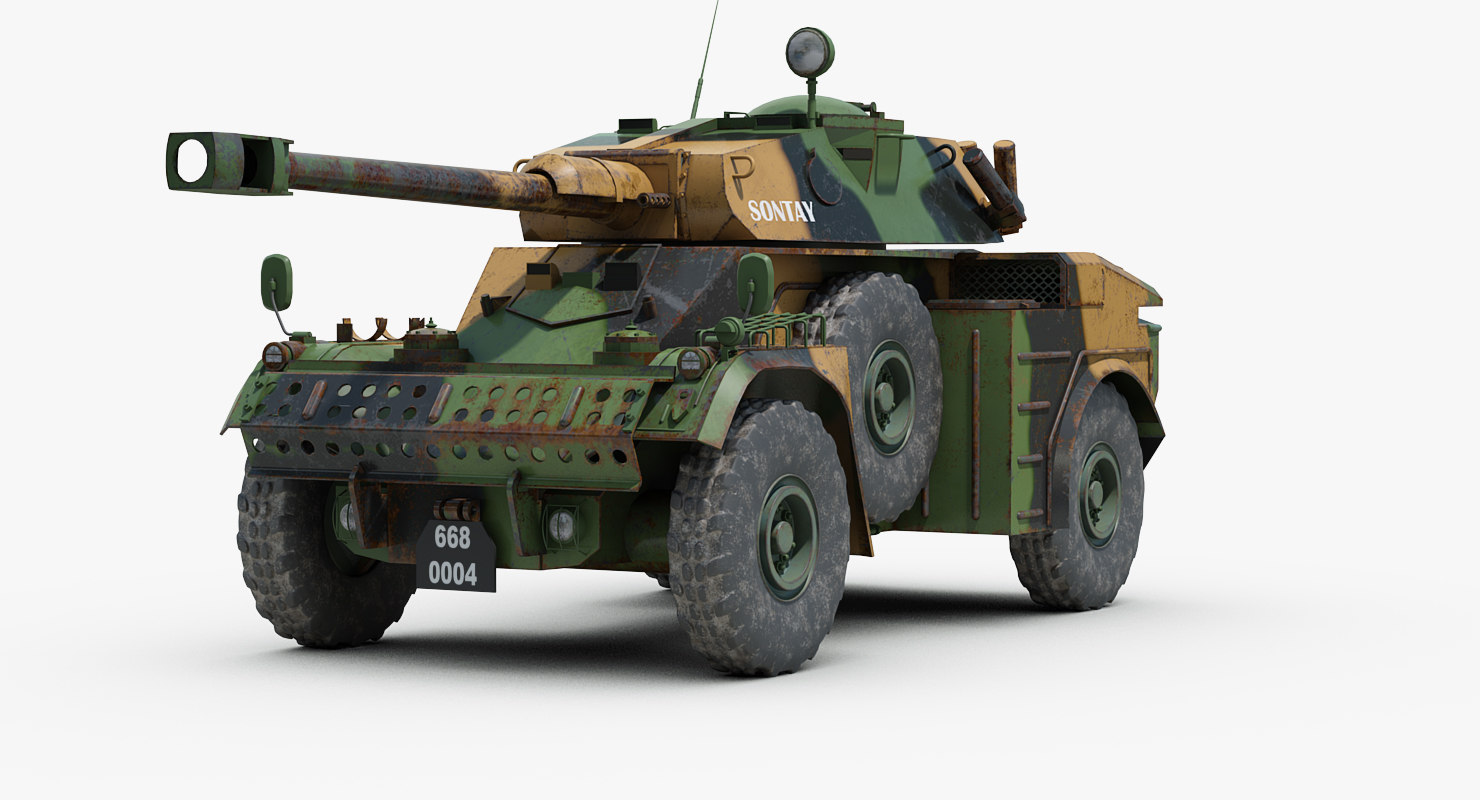 free armored model car 3d model 3d car armoured 90 aml panhard