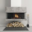 3D model fireplace modern