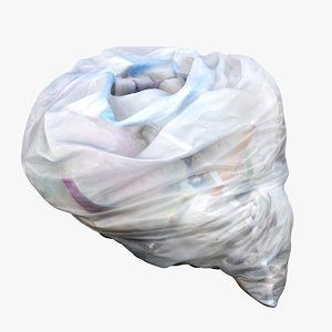 3D garbage bag model