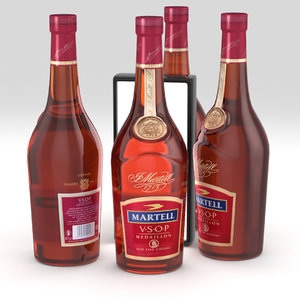 martell cognac alcohol 3D
