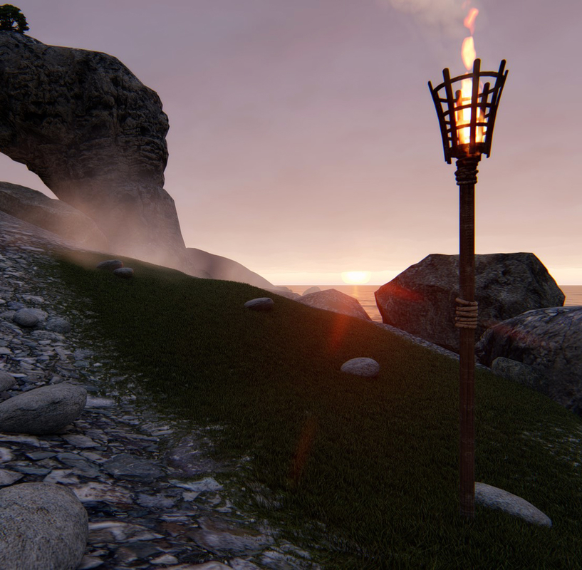 Standing torch model TurboSquid 1341242