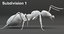 ant animation 3D model