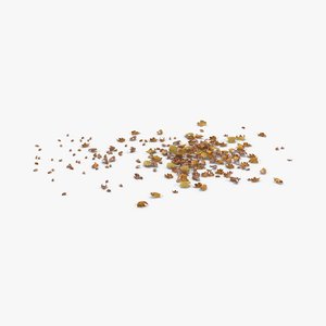 3D model dried-scattered-leaves---pile-02