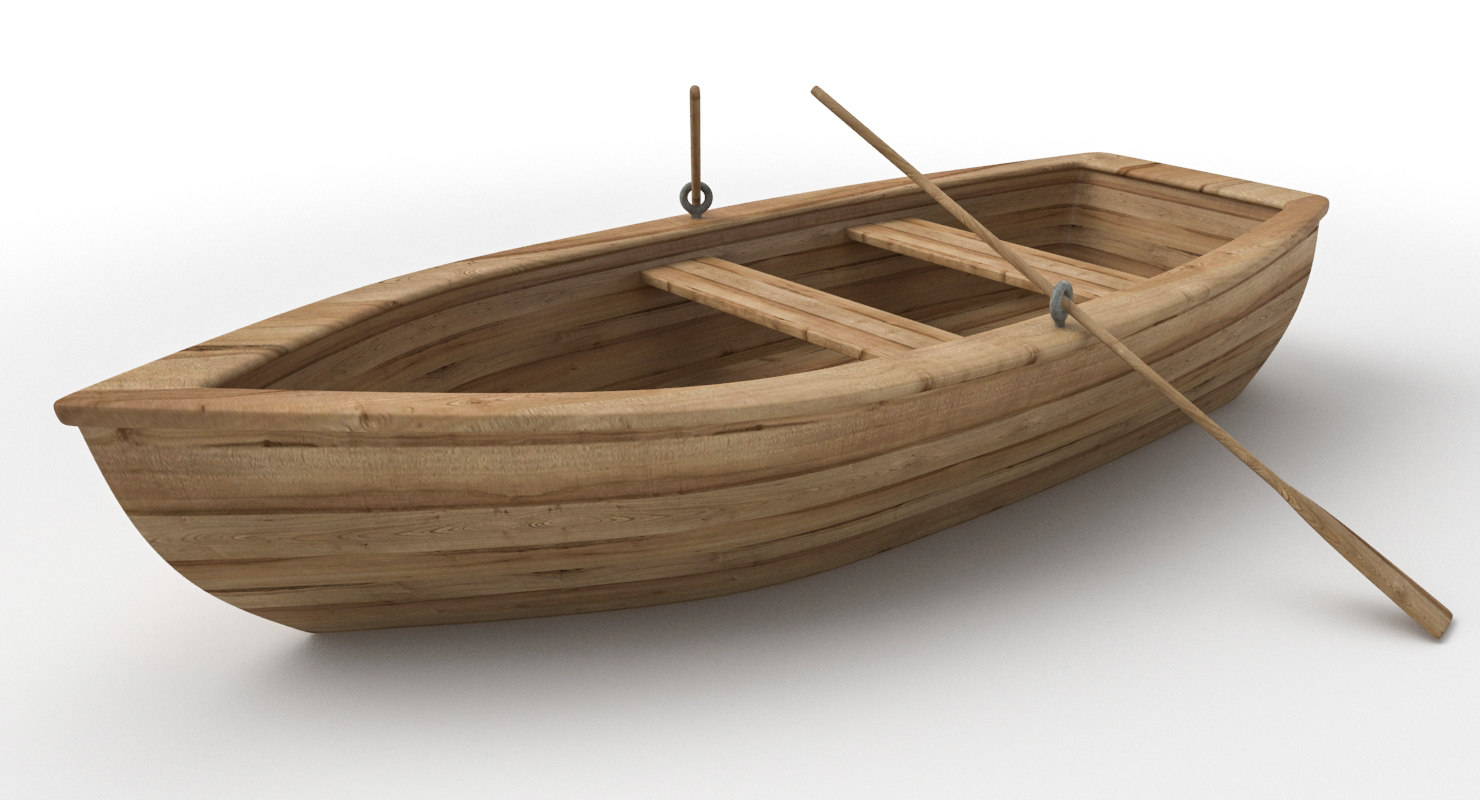 old wooden boat 3d model - turbosquid 1341489