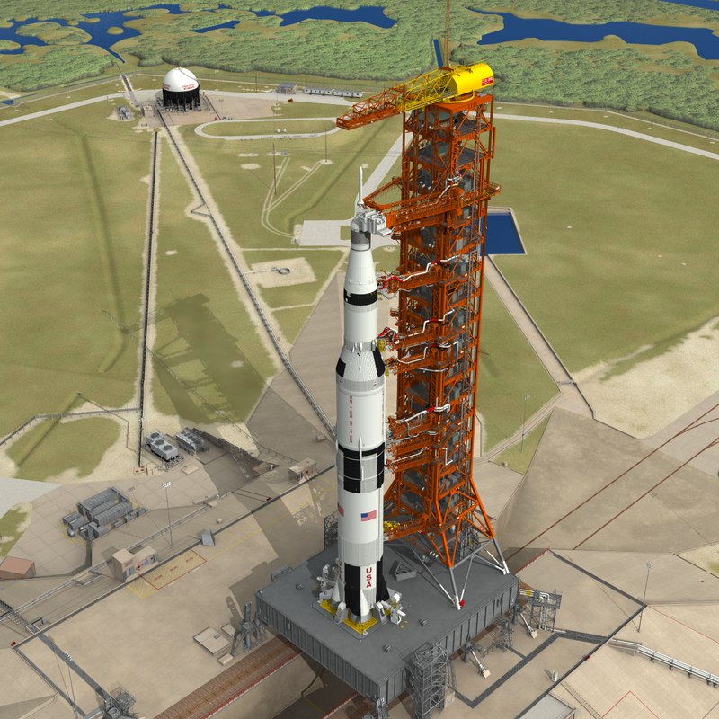 Saturn apollo launch 3D model TurboSquid 1353839