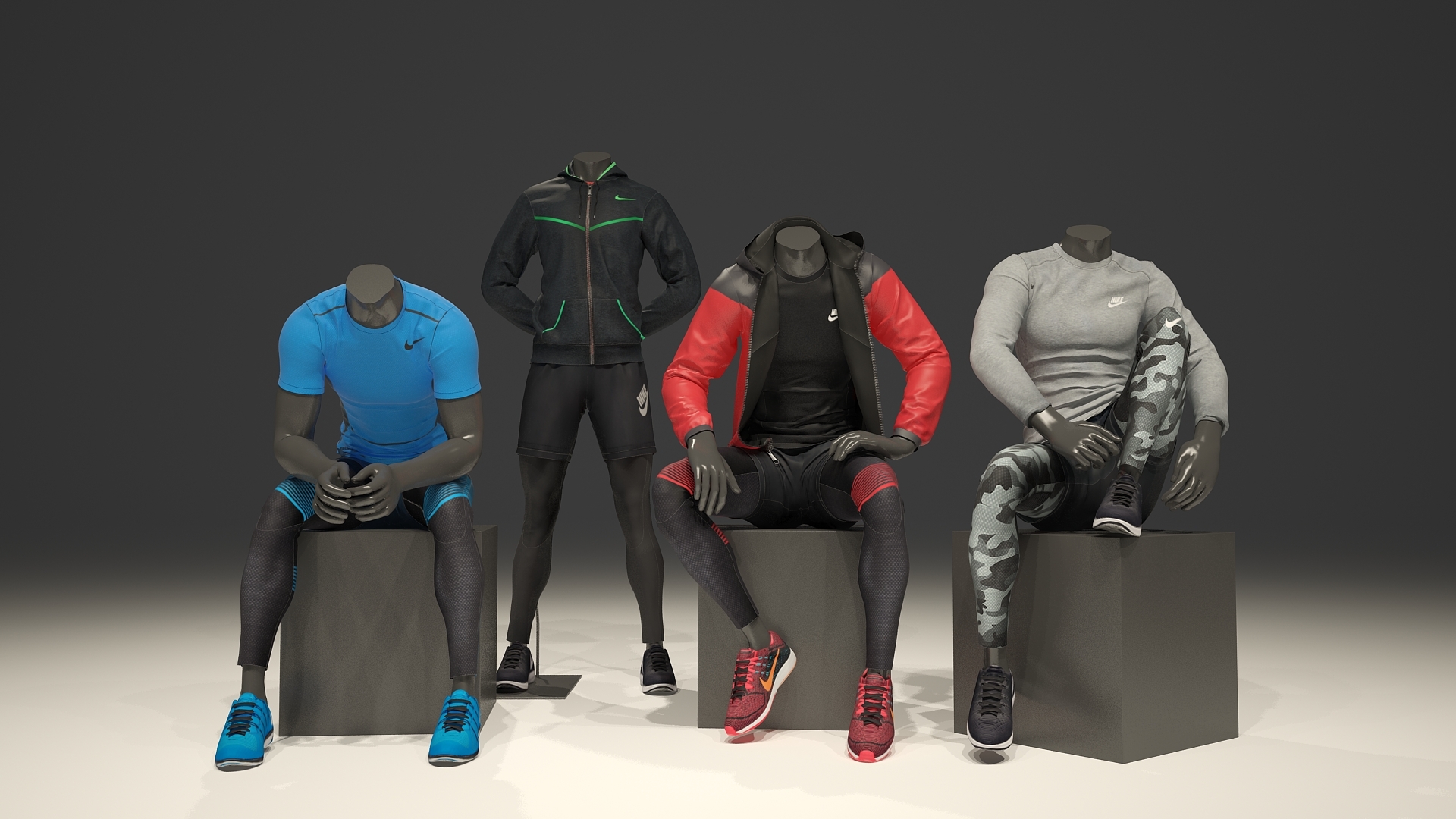 男模特nike full pack 3d模型3d模型