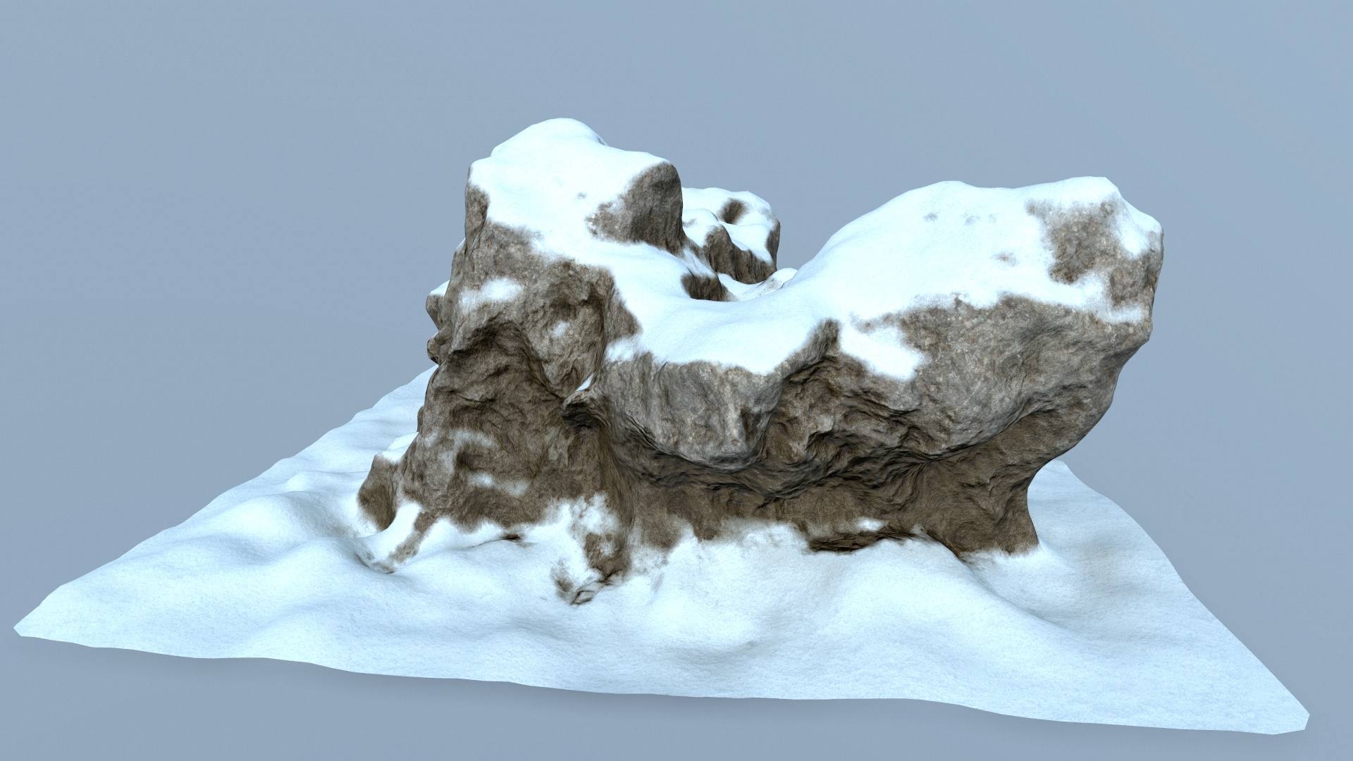 Rock snow 3D model TurboSquid 1341696