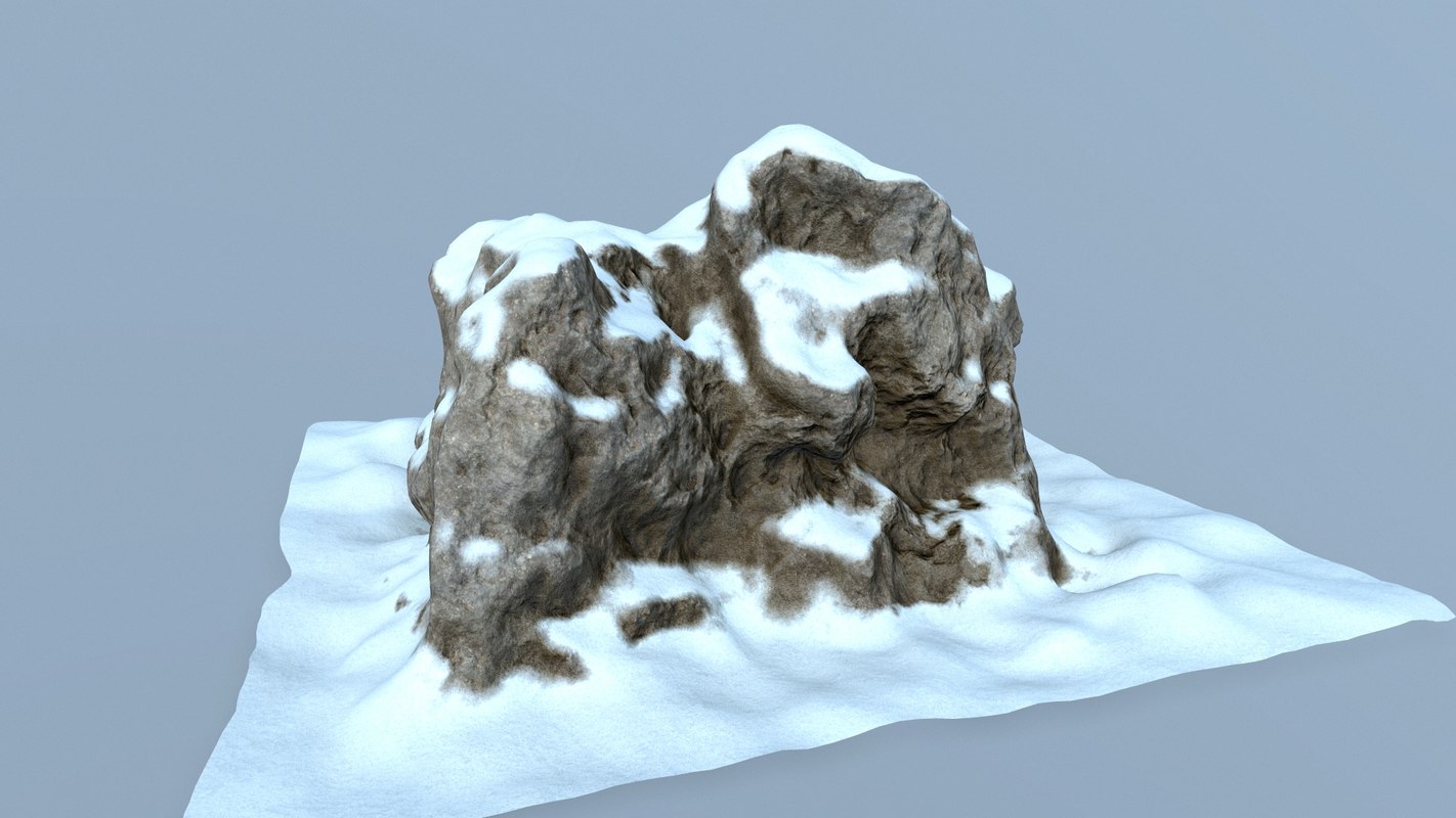 Rock snow 3D model TurboSquid 1341696