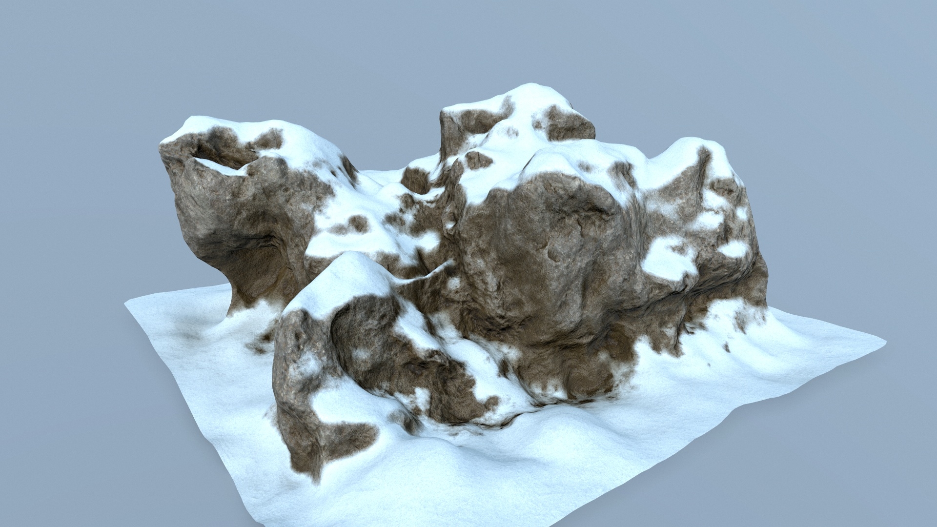 Rock snow 3D model TurboSquid 1341696