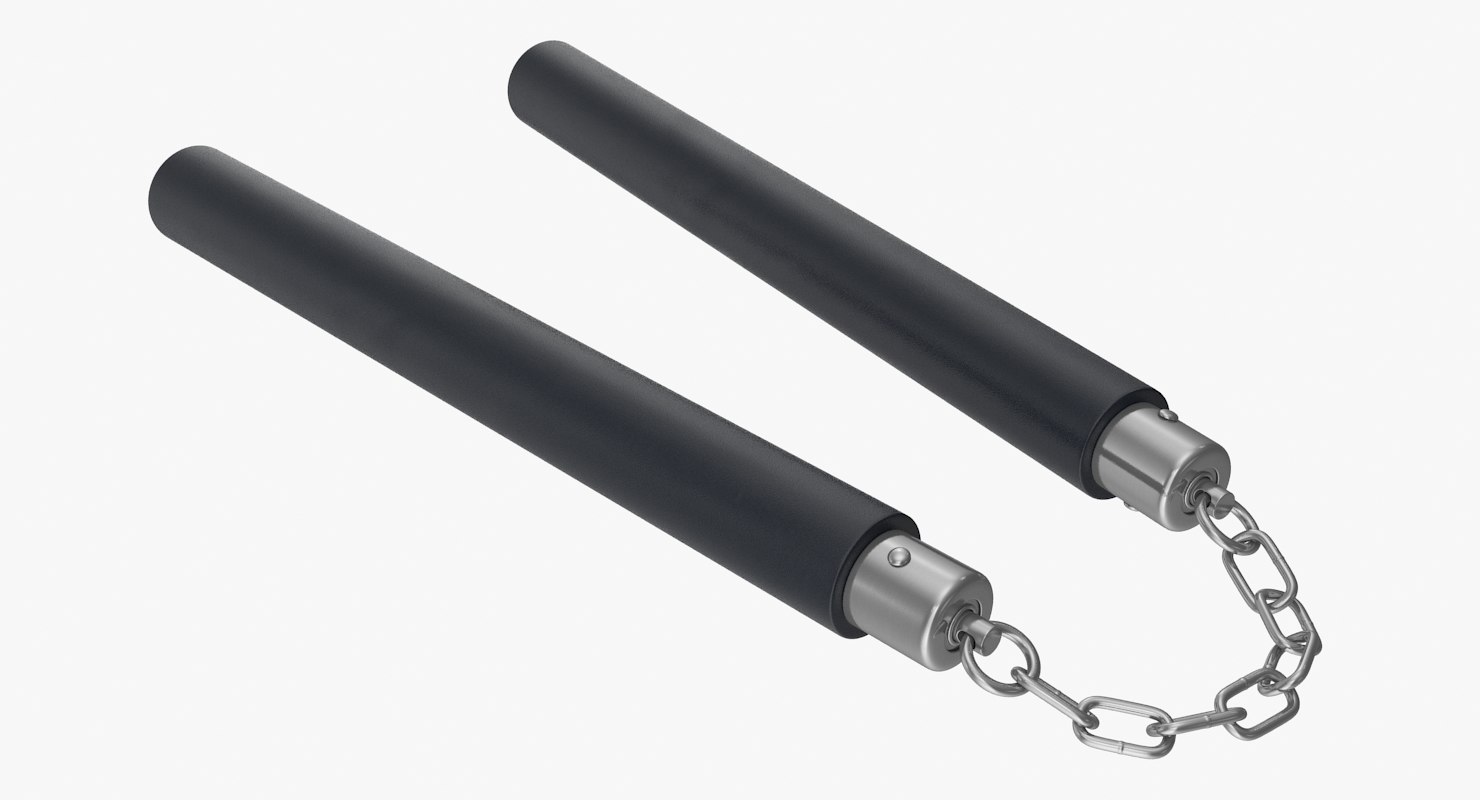 3D nunchaku weapon model TurboSquid 1341735