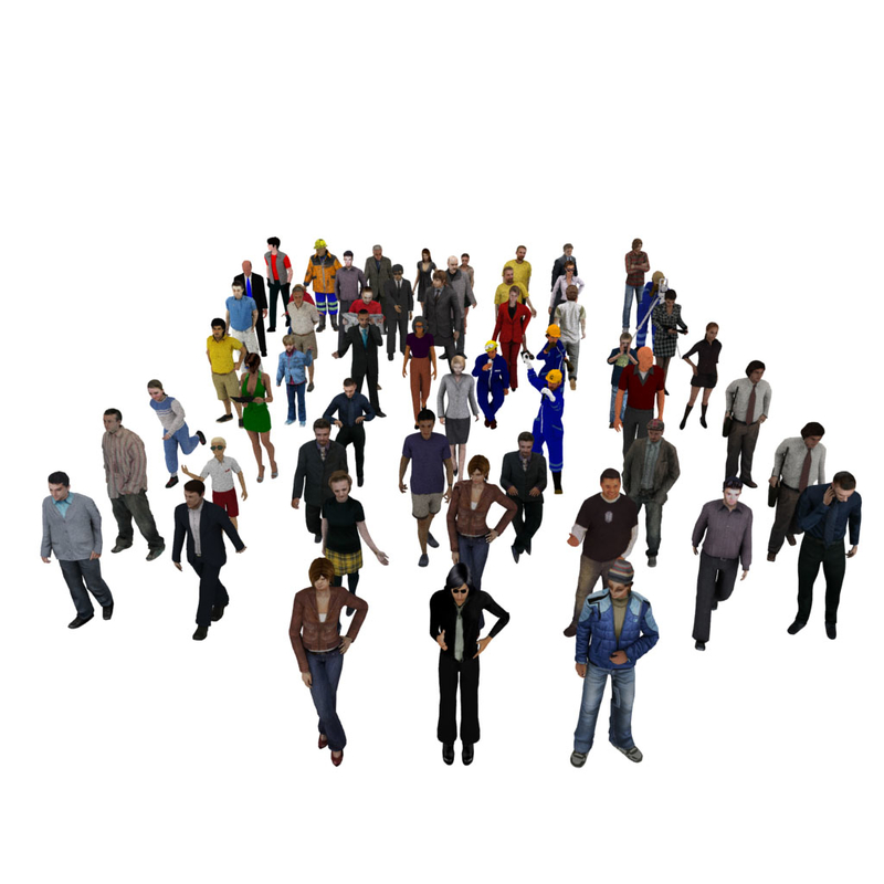 People Pack (55 명) 3D 모델 - TurboSquid 1341724