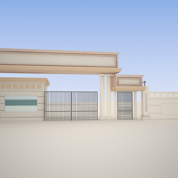 School gate exterior 3D model - TurboSquid 1341713