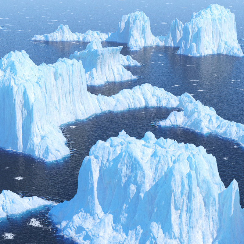 3D group icebergs TurboSquid 1341828