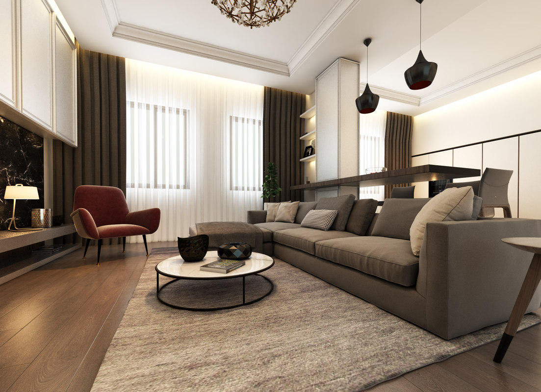 3d Living Room Interior Scene Turbosquid 1342010