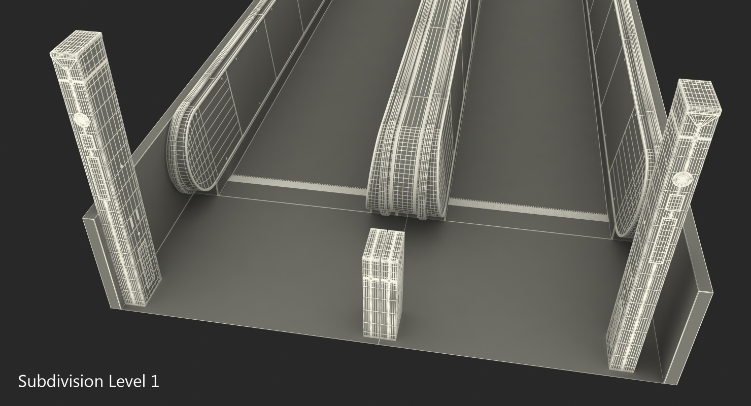 自动人行道隧道3d模型