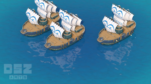 海上軍艦 ワンピース3dモデル Turbosquid