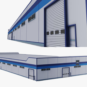 3D factory warehouse model